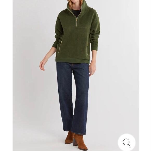 Dudley Stephens Sherpa Fleece Woodway Pullover Green Sustainable Queen XXL - Picture 4 of 6